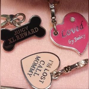 Very rare Juicy Couture dog tag charm engraveable dog tags 2006-2007  vintage